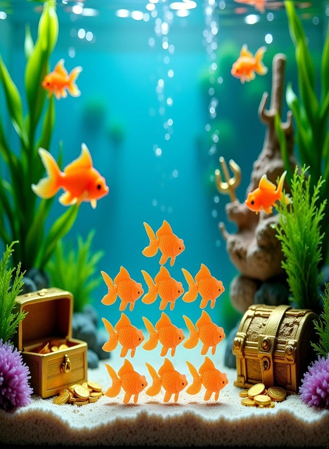 WaigN 10Pcs Orange Aquarium Fish Bowl Tank Artificial Floating Plastic Decor Goldfish Ornament Fish Tank Decoration Aquarium Décor Thematic Ornaments - Image 5